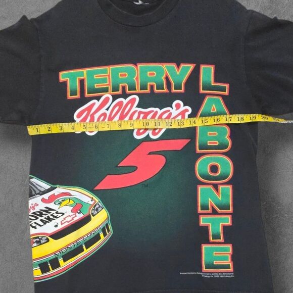 Vintage NASCAR Terry Lebonte Corn Flakes All Over Print Shirt AOP Medium - Picture 5 of 6